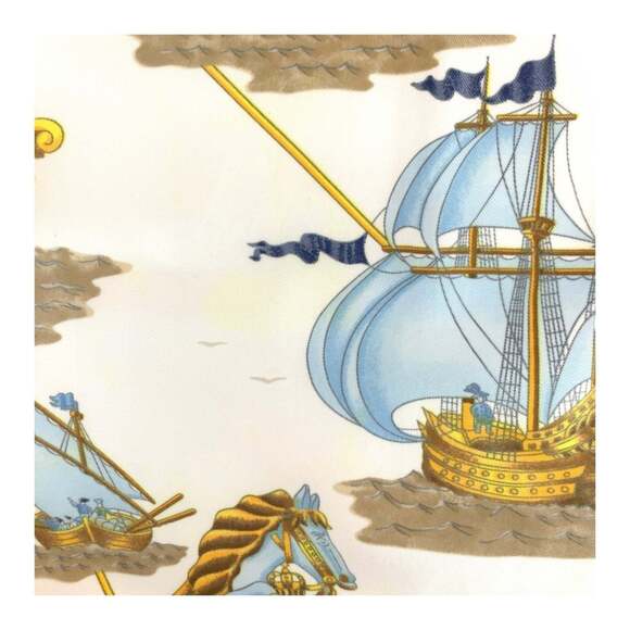 HERMES Red Silk Scarf - Picture 4 of 9